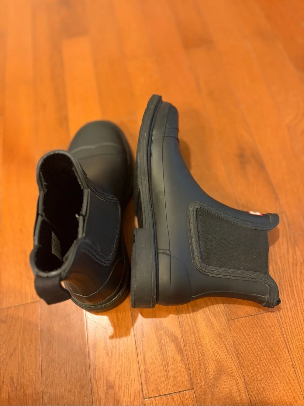 Hunter Black Matte Chelsea Rain Boots